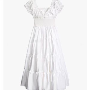 Danielle Bernstein white poplin maxi dress